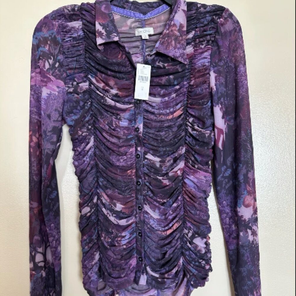 BNWT! Pilcro Collared Mesh Buttondown Shirt